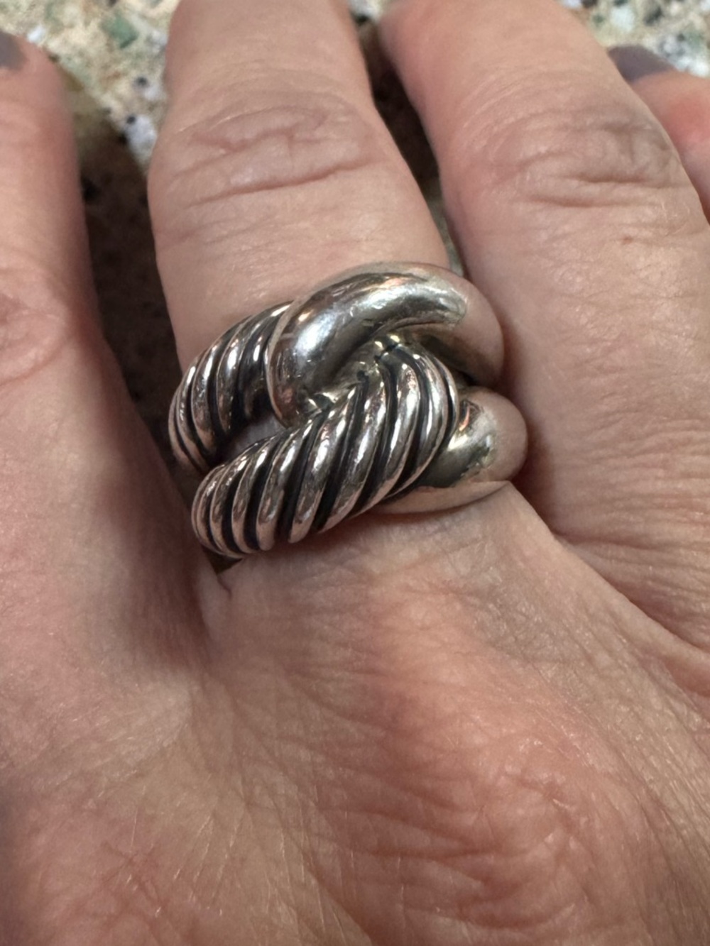 David Yurman double knot cable ring 6